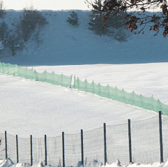 Schneefangzaun mit Polyesterstäben, Größe: 50 x 1,10 m