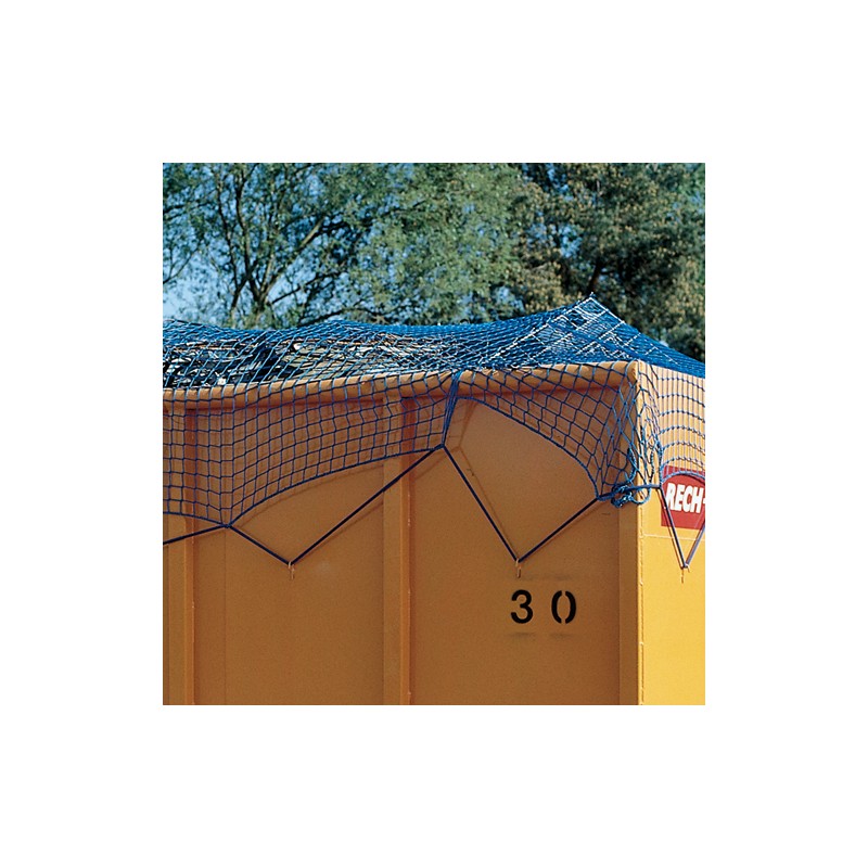 Containernetz Container-Abdecknetz grün oder blau ø 4,0 mm Größe 3,50 x 5,0 m