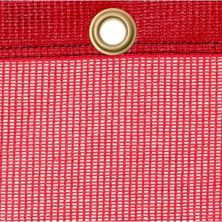 Abdeckplane rot mit Ösen (alle 50 cm) - luftdurchlässig - ca. 200 g/m²