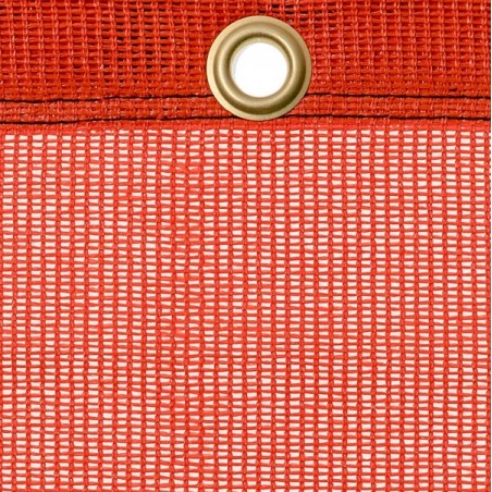 Abdeckplane orange mit Ösen (alle 50 cm) - luftdurchlässig - ca. 200 g/m²