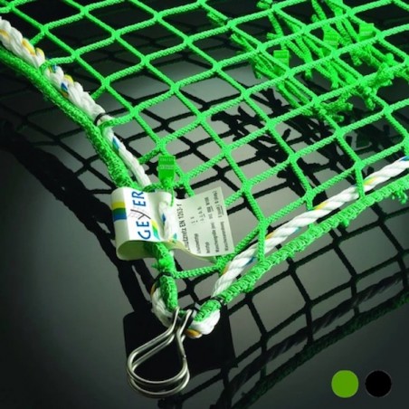 Personen Auffangnetz 6 x 10 m - MW 100 mm - mit Kauschenbügel