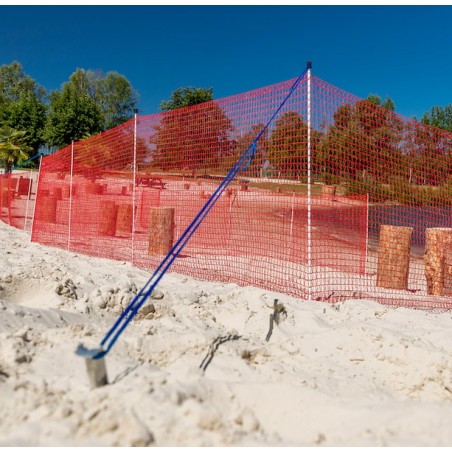 Begrenzungszaun - Social Distancing Zaun in rot, Größe: 9 x 0,80 m