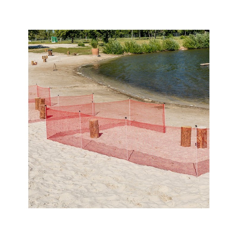Begrenzungszaun - Social Distancing Zaun in rot, Größe: 12 x 0,80 m