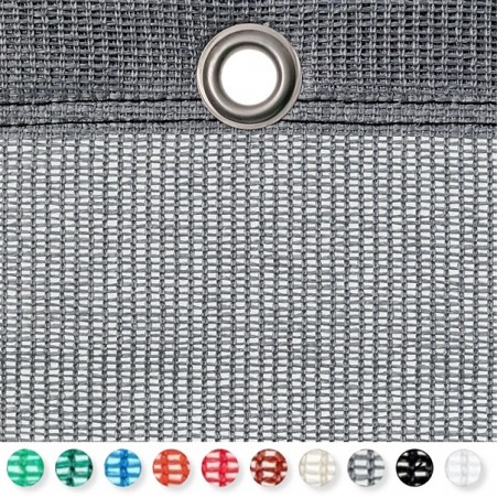 Industrieplane mit Ösen (alle 50 cm) - luftdurchlässig - ca. 200 g/m²