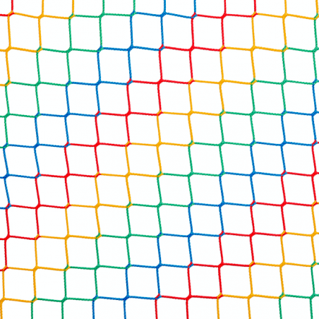 Schutznetz Stoppnetz 4-Farbig MS ø 3,0 mm, MW 45 mm - nach Maß